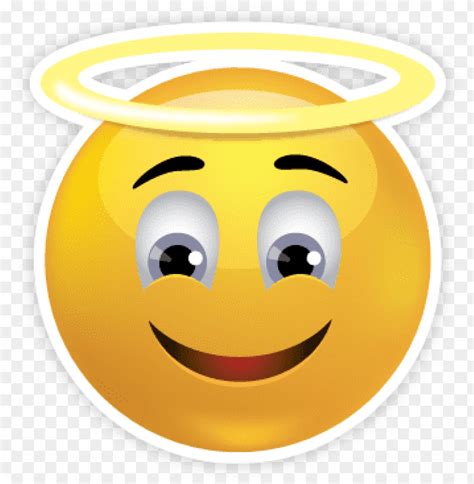 Free Download Hd Png Emoji Faces Angel Emoji Png Transparent With