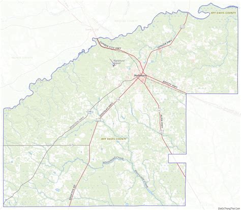 Map Of Jeff Davis County Georgia