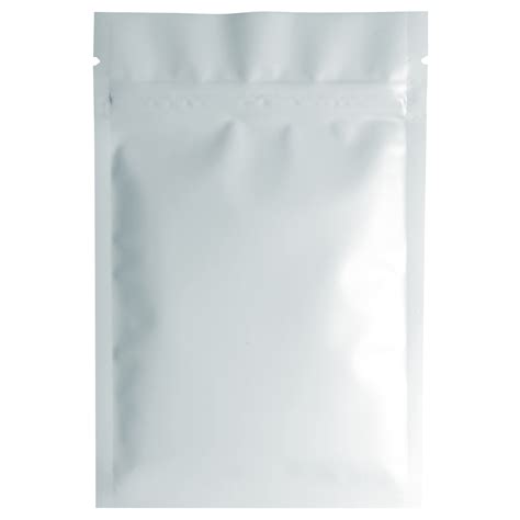 Double Sided Matte White Mylar Foil Flat Ziplock Bag 100 Bags Qq Studio