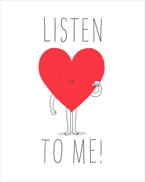 Listen To Your Heart Art Print I Love Doodle The Visual Art Of