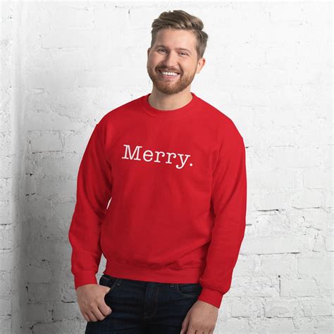 Merry Christmas Sweatshirt Christmas Apparel Funny Christmas Etsy