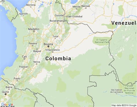 Kolumbija Karte Pilsētas Visiceļojumi