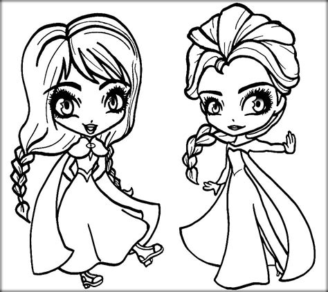 Frozen Anna And Elsa Coloring Pages - Coloring Home