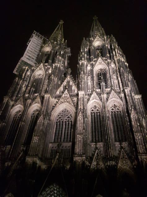 Cologne Cathedral Köln Germany Dark Night Cattedrali Gotico