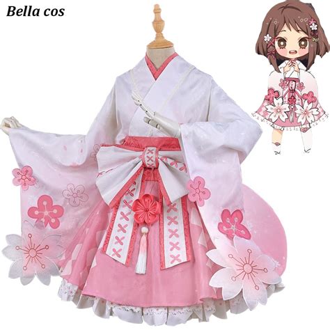 My Hero Academia Uraraka Ochako Cosplay Costume Sakura Kimono Dress