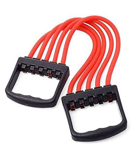 Chest Expander Puller 5 Latex Resistance Bands Tubes Fitness Exercise