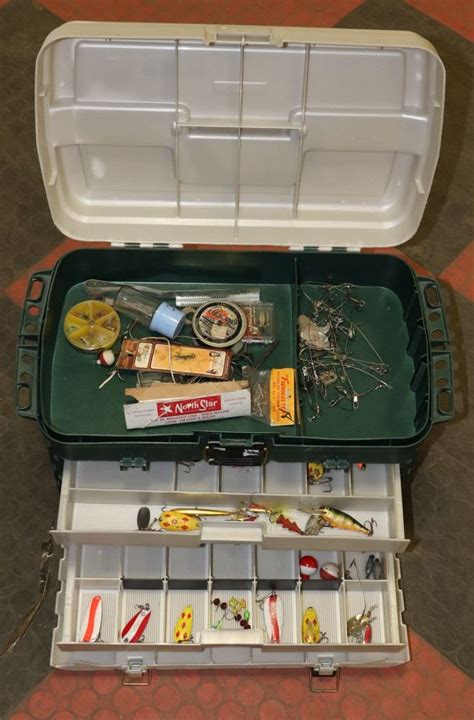 Large Plano Tackle Box With Fishing Tackle