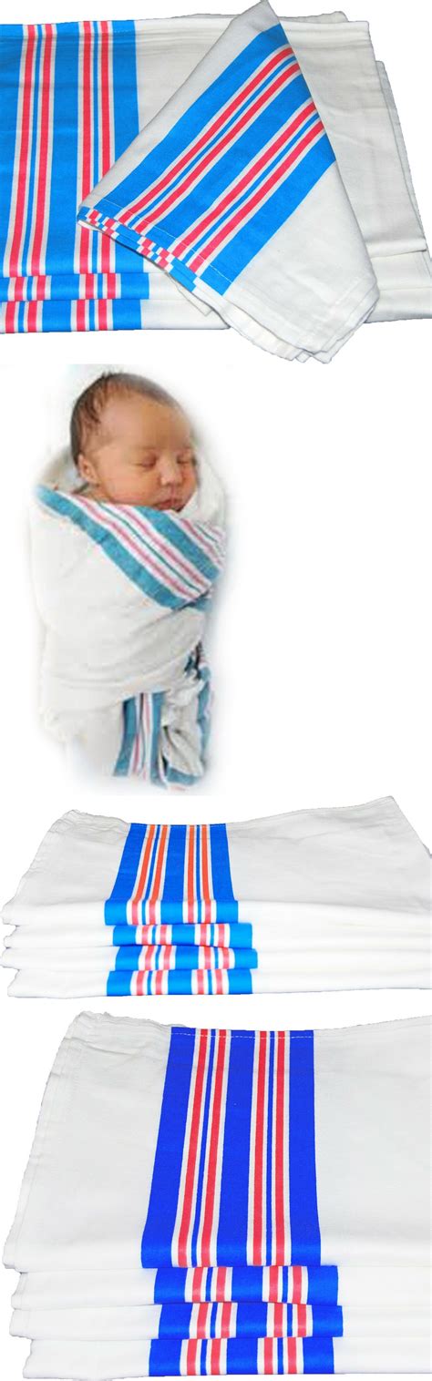 12 New Baby Infant Receiving Swaddling Hospital Blankets 30x40