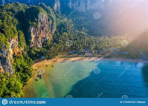 Krabi Railay Beach Seen From A Drone One Of Thailandand X27s Most