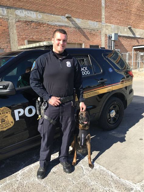 wayne state university police k 9 receives ballistic vest in honor of sgt collin rose