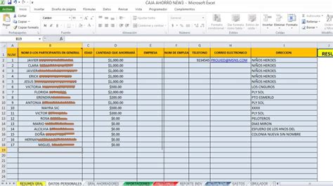 Plantilla Excel Para Llevar Una Caja De Ahorro Efectiva Meses Sin My