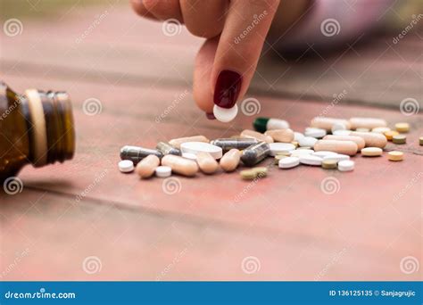 Overdose Drug Addict Hand Drugs Narcotic Syringe On Floor Stock