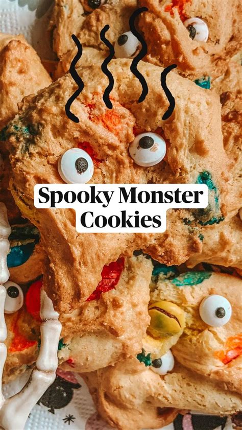 Spooky Monster Cookies Halloween Recipe Easy Dessert In 2022 Easy