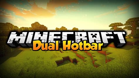 Dual Hotbar Mod For Minecraft Minecraftside