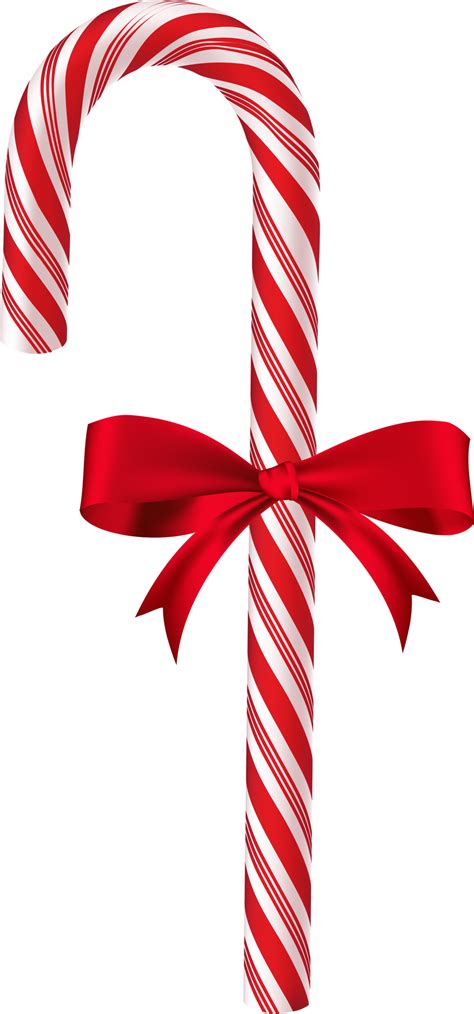 Large Christmas Candy Cane With Bow Png Image Purepng Free