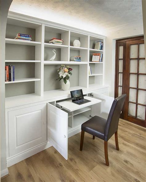 Bespoke Cabinets And Bookcases With Pull Out Desk Home Office Built