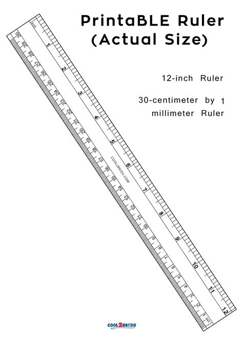 Printable Ruler For Kids Printable Ruler Actual Size