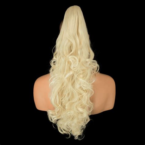 22 Ponytail Falling Curls Swedish Blonde Claw Clip Ebay
