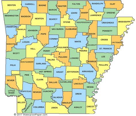 Arkansas County Map Ar Counties Map Of Arkansas