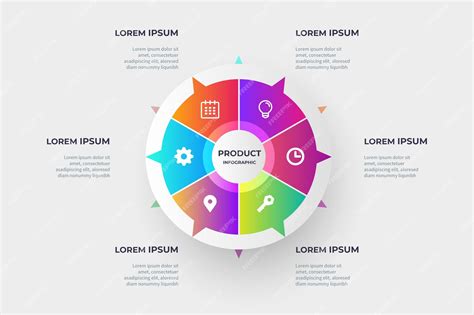 Free Vector Gradient Product Infographics