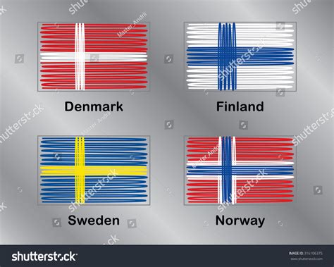 Denmark has an embassy in helsinki. Flags Europe Denmark Finland Sweden Norway Stock Vector ...