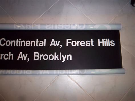 54x12 Ny Nyc Subway Roll Sign Forest Hills Church Ave Brooklyn Smith
