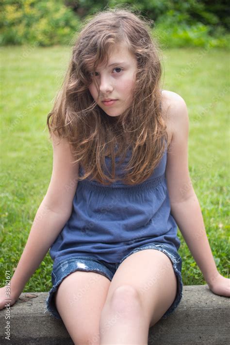 Shy Teenage Girl Stock Photo Adobe Stock