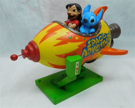 Extremely Rare Walt Disney Lilo And Stitch In Space Rocket Figurine