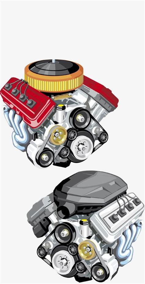 Hand Painted Cartoontransportationautomotive Engine Car Cartoon
