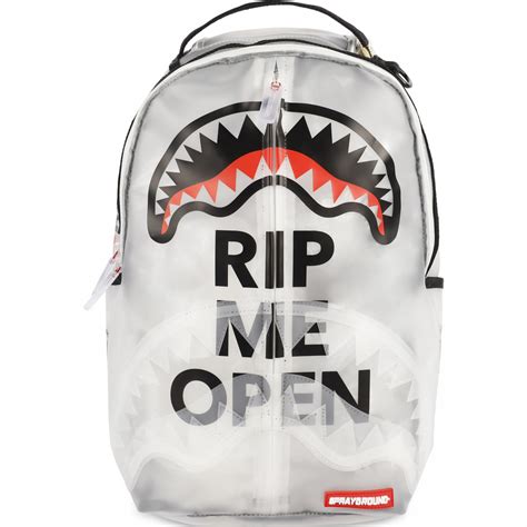 Sprayground Rip Me Open Backpack In Silver Bambinifashioncom