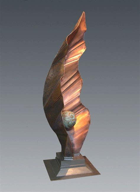 Formed And Welded Abstract Copper Sculpture Artist Sculptor Metalsmith
