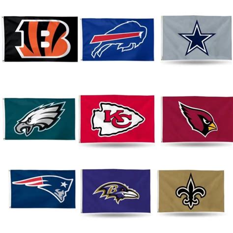 Nfl Flag 3x5 Banner American Football Pick Your Team New Fast Free