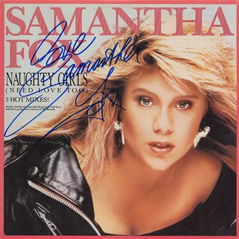 samantha fox signed naughty girls need love too album artist signed collectibles and ts