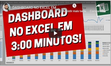 Dashboard No Excel Em Minutos N Cleo Excel