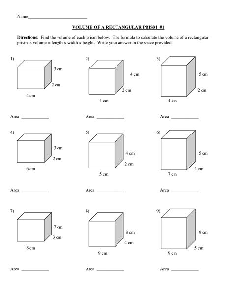 19 Volume And Capacity Worksheets Rectangular Prism