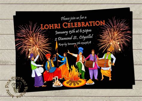 Lohri Invitations Bollywood Invitation Bollywood Birthday Etsy