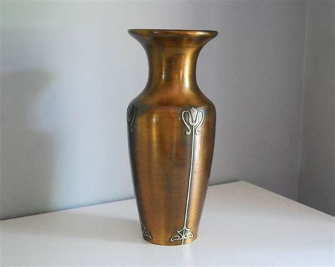 Heintz Art Metal Vase Sterling Silver On Bronze Arts And