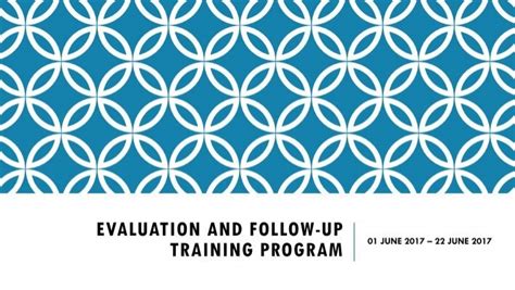 Evaluation And Follow Up Training Program Jipdf