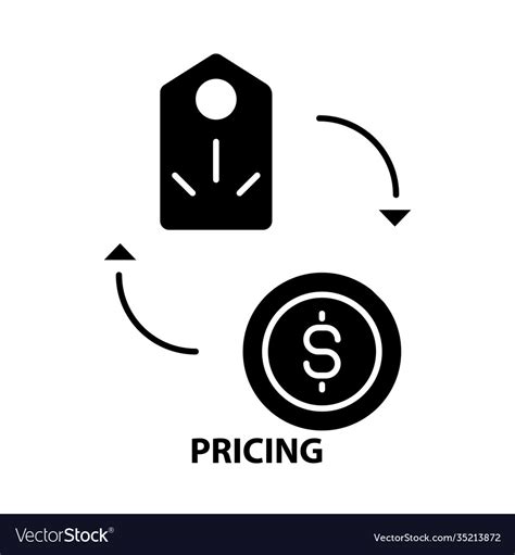 Pricing Icon Black Sign With Editable Royalty Free Vector