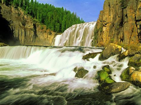 Upper Mesa Falls In Idaho By Steve Bly