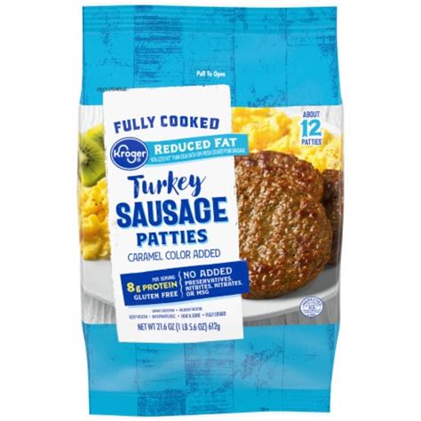 Kroger Fully Cooked Reduced Fat Turkey Sausage Patties Oz Pick