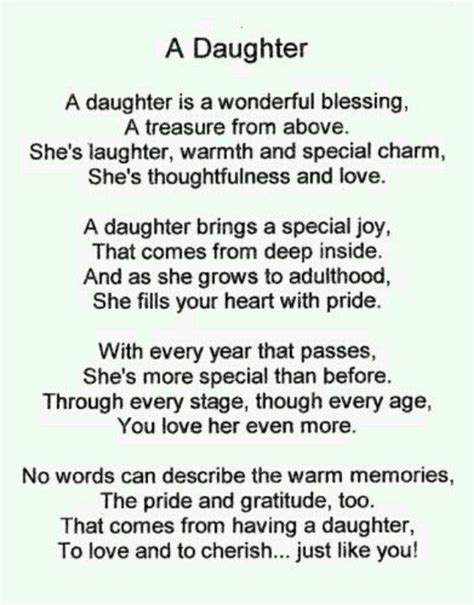 A Daughter Love My Daughter Quotes Daughter Quotes Daughter Poems