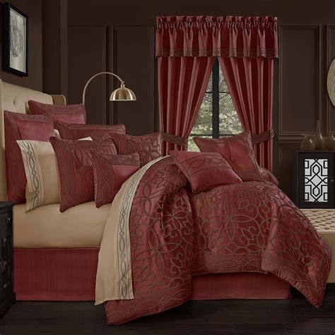 Chianti King 4 Piece Comforter Set Red By Five Queens Court