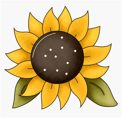 Primitive Sunflower Clip Art