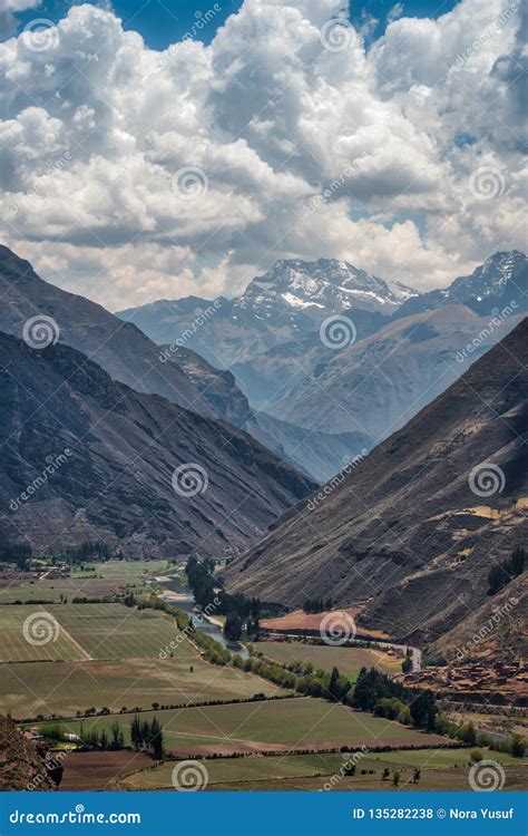 View Of Sacred Valley In Peru Stock Photo Image Of Steep Nature