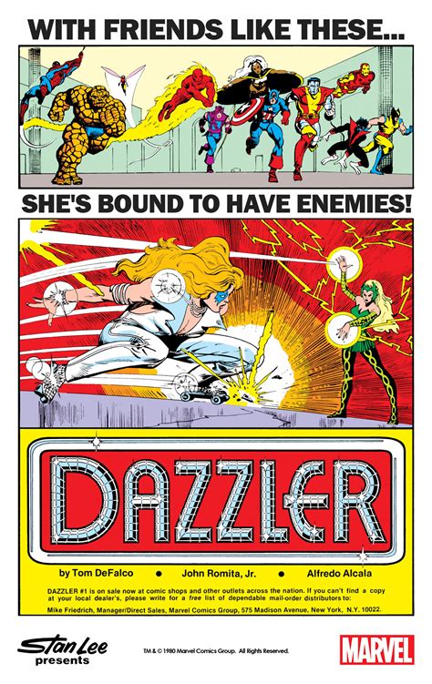 Themarvelprojectmarvel House Ad For Dazzler Featuring Art By John Romita Jr 1980 Remastered