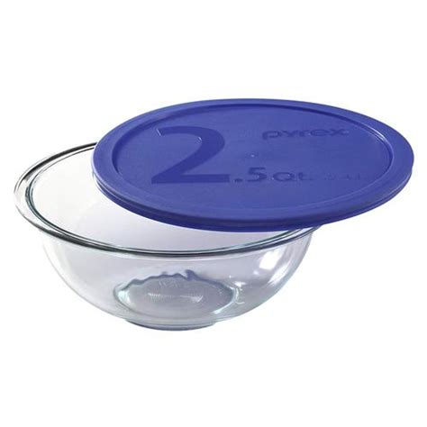 Buy Pyrex Borosilicate Glass Baking Mixing Bowl With Blue Lid Online At Best Price Of Rs Null
