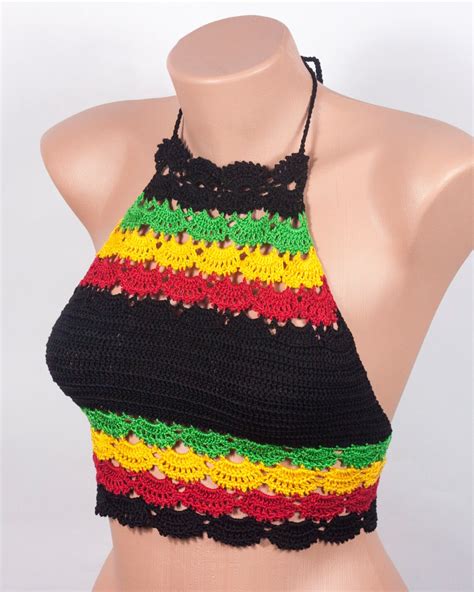 Hot Ukraine Fashion Rasta Top Rasta Bikini Crochet Top Etsy