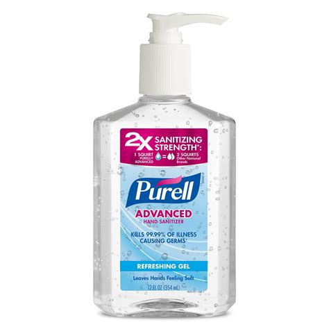 Purell Advanced Hand Sanitizer Refreshing Gel Clean Scent Fl Oz Pump Bottle Walmart Com