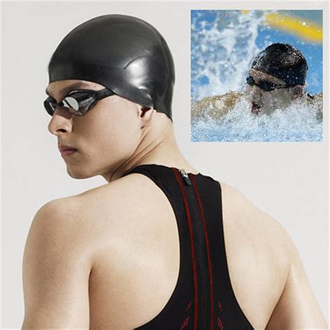 Buy Adult Sports Swim Capblack Durable Stylish Sporty